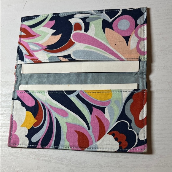 Vera Bradley Pink and Blue Floral Wallet - Picture 4 of 4